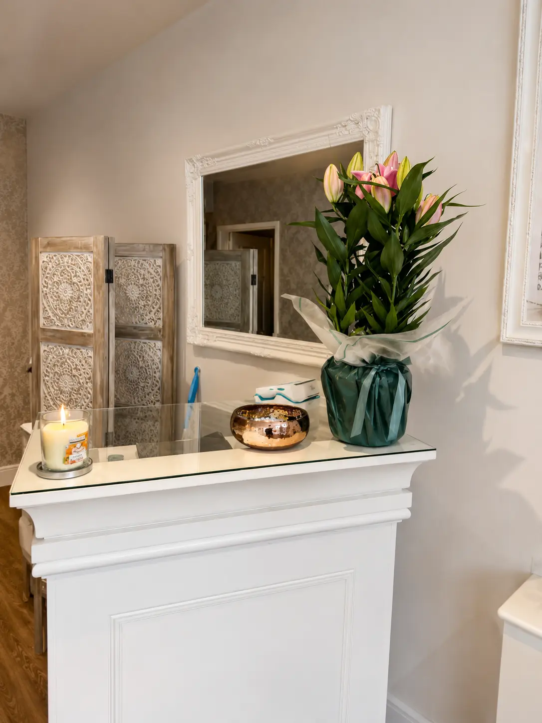 Reception area at Janet Taylor Aesthetics